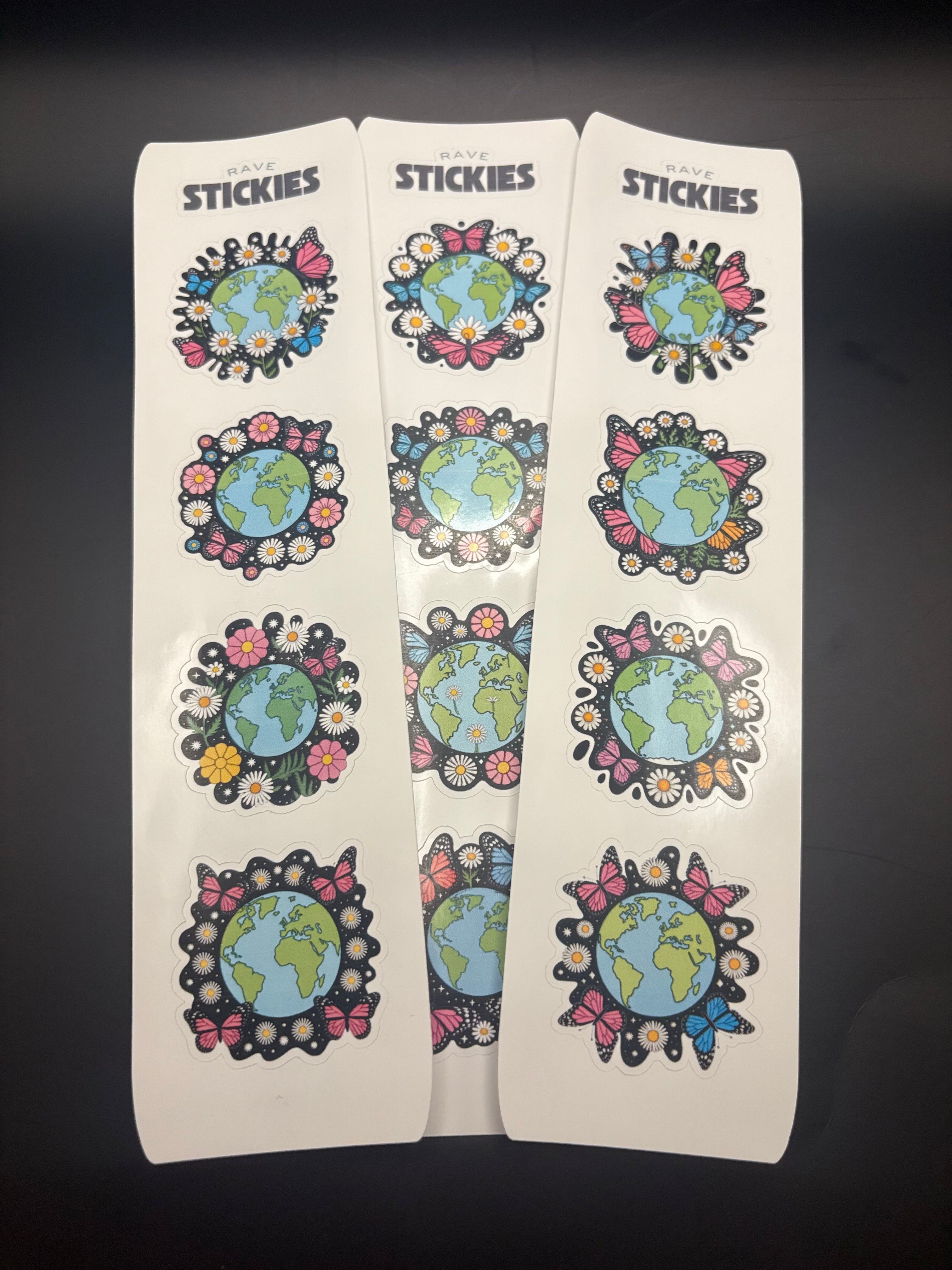 Cosmic Bloom Rave Stickers (24 Pack)