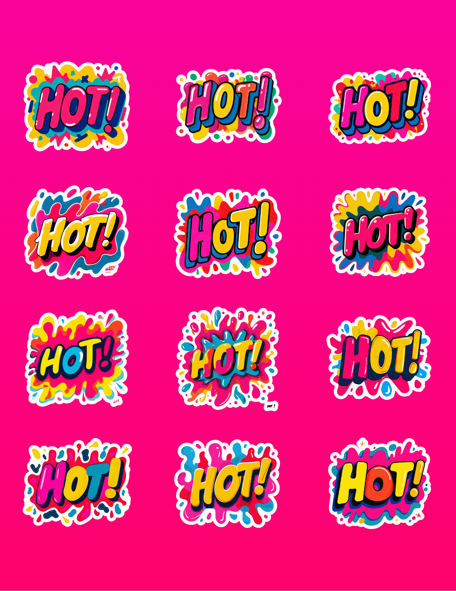 HOT! Rave Stickers (24 Pack)
